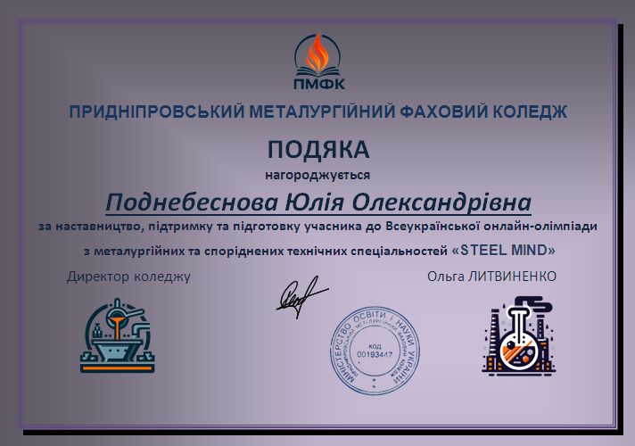 Вітаємо з успішним виступом!