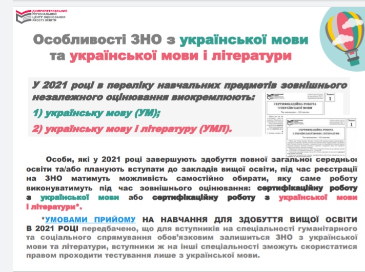 Готуємось до ЗНО 2021